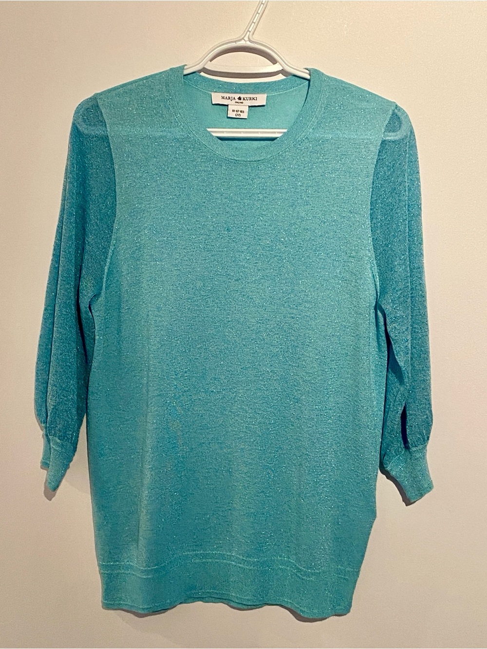 Teal Crewneck Lightweight Knit Sweater